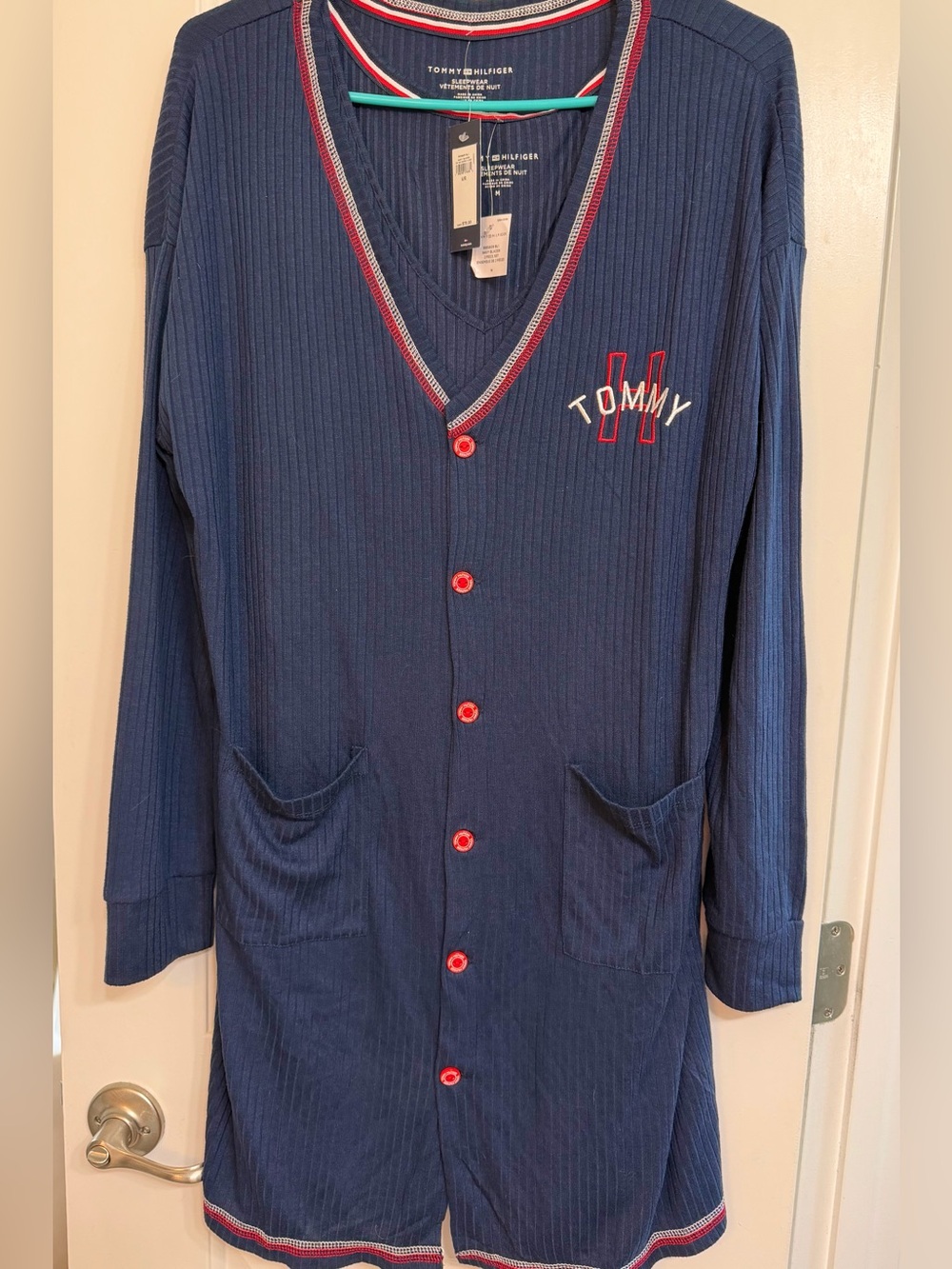 Tommy Hilfiger Navy Womens Sleep Dress & Cardigan